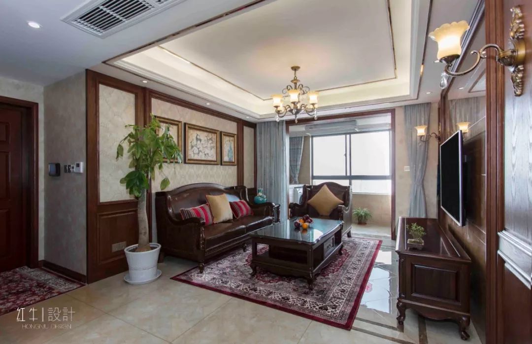 南京旭日愛上城115平米簡(jiǎn)美風(fēng)格裝修  喜歡深色家具的看過來01