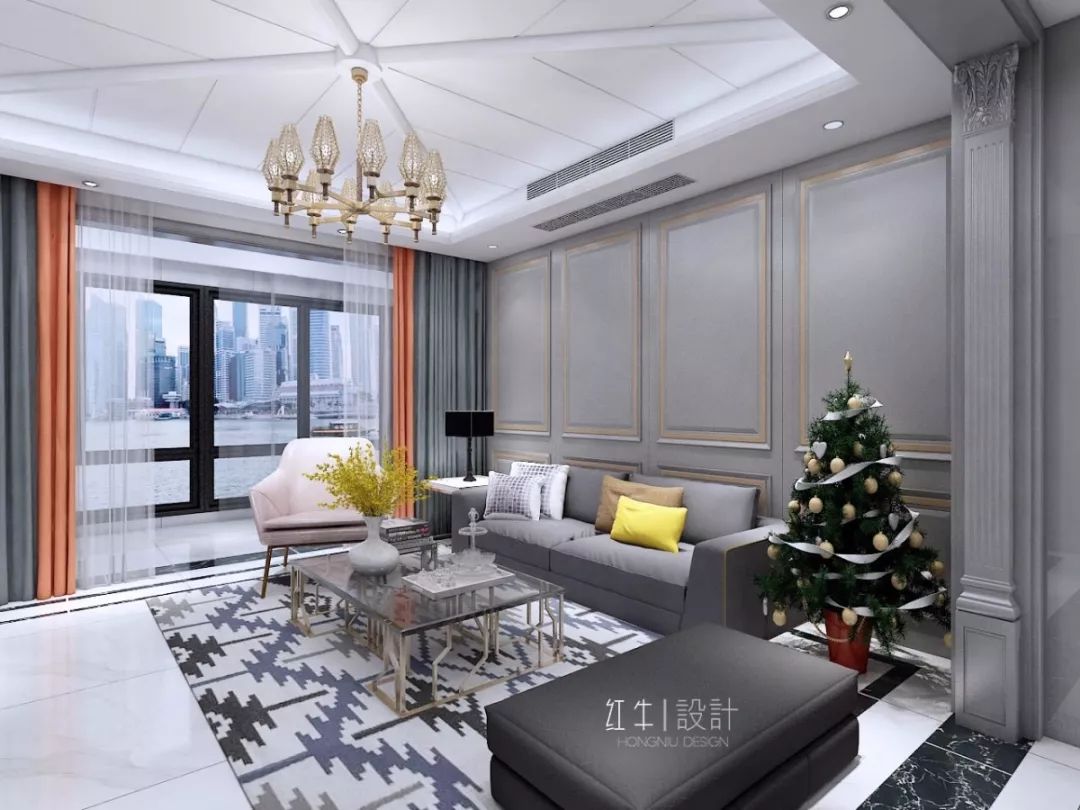 南京紫金未來城140平米簡約法式風格裝修 古典和現(xiàn)代的結(jié)合02