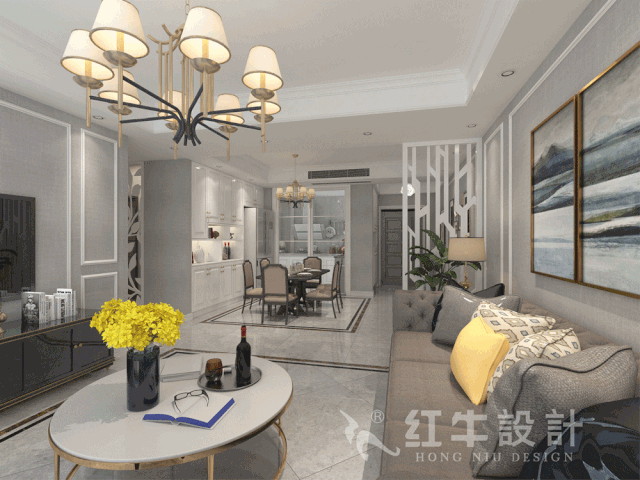 南京老房翻新--即便少掉一個(gè)衛(wèi)生間，也要單獨(dú)的衣帽間！01仇美蓉_康盛花園115㎡輕奢風(fēng)格裝修效果圖