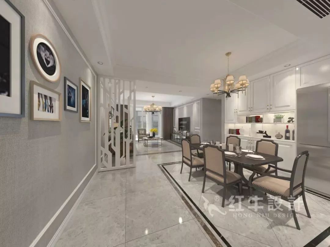 南京老房翻新--即便少掉一個(gè)衛(wèi)生間，也要單獨(dú)的衣帽間！13仇美蓉_康盛花園115㎡輕奢風(fēng)格裝修效果圖_餐廳