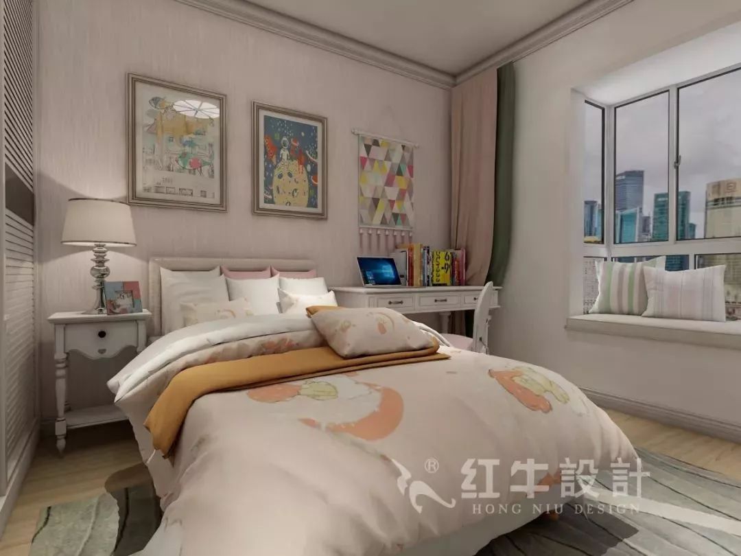 南京老房翻新--即便少掉一個(gè)衛(wèi)生間，也要單獨(dú)的衣帽間！16仇美蓉_康盛花園115㎡輕奢風(fēng)格裝修效果圖_次臥