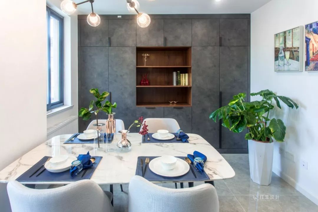 南京龍蟠花苑90㎡現(xiàn)代輕奢--老房升級改造，變身時尚精致家！07餐廳改造