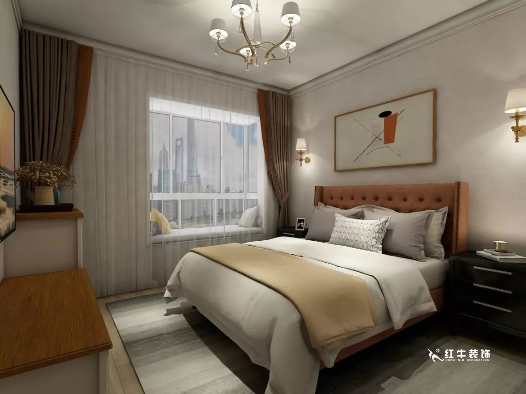 南京萬(wàn)科光明城市115㎡簡(jiǎn)美風(fēng)格--適合三代人的家居環(huán)境09主臥設(shè)計(jì)+logo