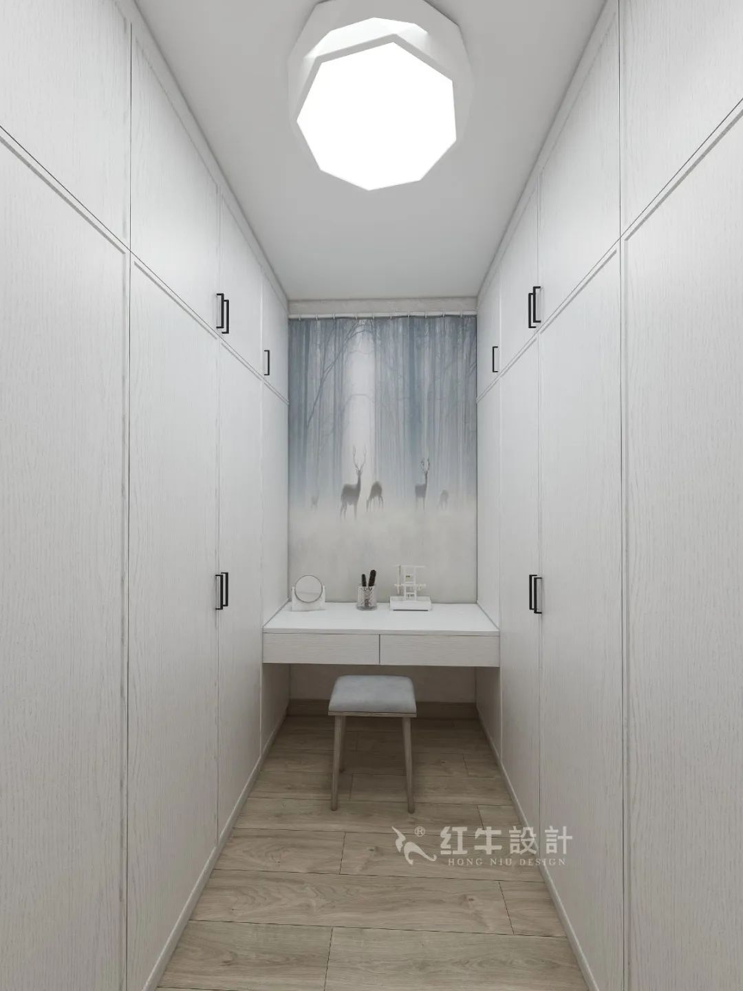 劉萍萍_花崗鴻福城132㎡現(xiàn)代簡約風(fēng)格_兩套小戶型打通變大宅，中西雙廚房+衣帽間打造品質(zhì)生活！13衣帽間