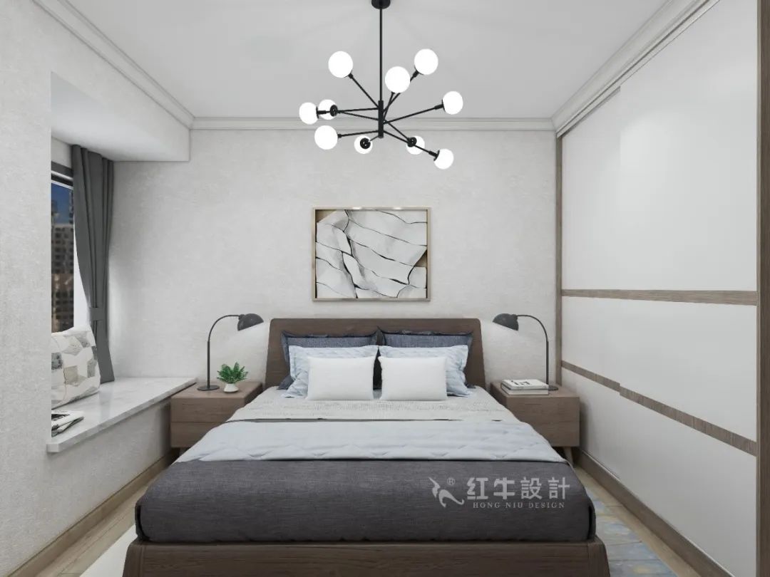劉萍萍_花崗鴻福城132㎡現(xiàn)代簡約風(fēng)格_兩套小戶型打通變大宅，中西雙廚房+衣帽間打造品質(zhì)生活！14主臥