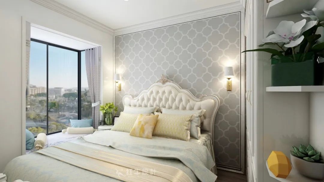 魏明花_紅牛設(shè)計(jì)--大名城 · 紫金九號(hào)118㎡輕奢風(fēng)格07效果圖欣賞_主臥