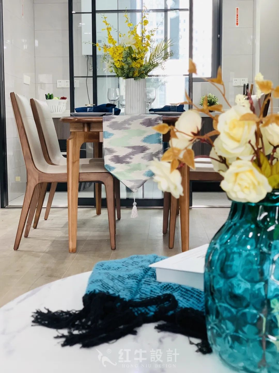 保利國際社區(qū)95㎡北歐風(fēng)格--記錄毛坯到美家的蛻變過程05實(shí)景效果_餐廳