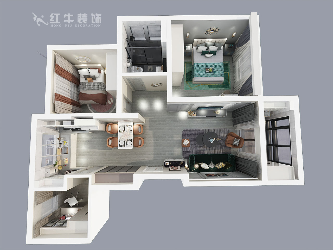 郭志成_御水灣花園73-1-101-90㎡-現(xiàn)代輕奢風(fēng)格_鳥(niǎo)瞰圖+logo