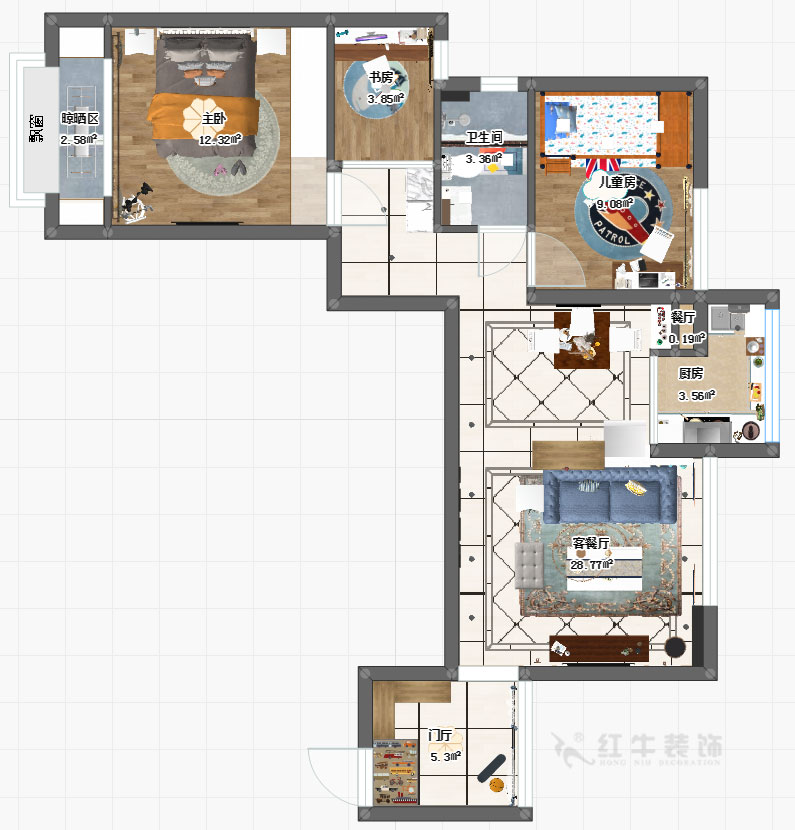 熊皓宇_21世紀(jì)國際公寓56-2601-60㎡-現(xiàn)代簡約風(fēng)格_平面圖+logo