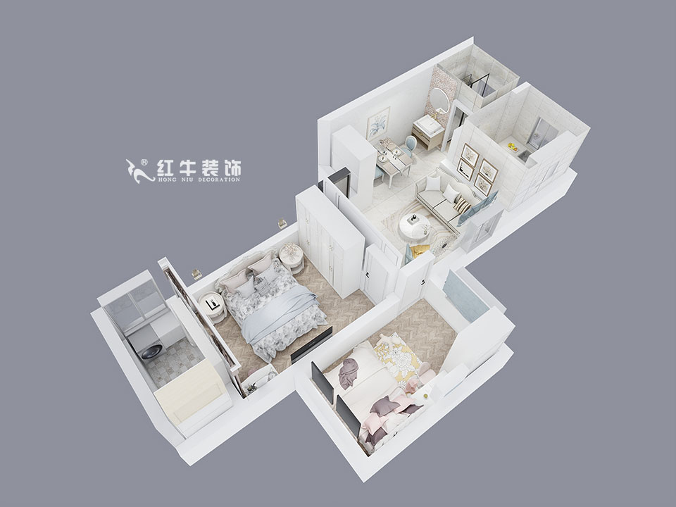 朱明琪_華隆新寓45-201-66㎡-簡歐風(fēng)格_鳥瞰+logo