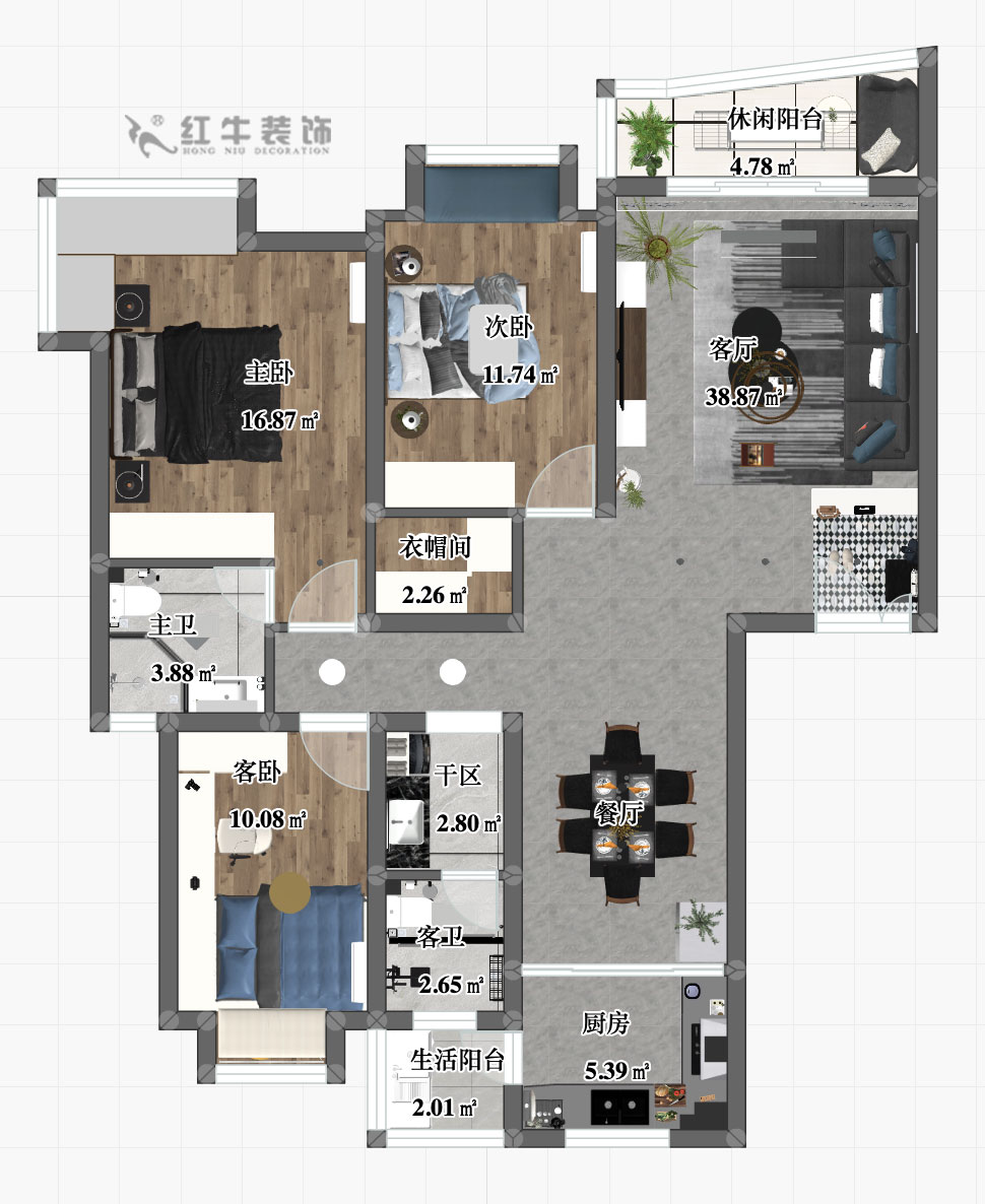 劉小勇_花開四季11-301-120㎡-現(xiàn)代簡(jiǎn)約風(fēng)格_彩平圖+logo