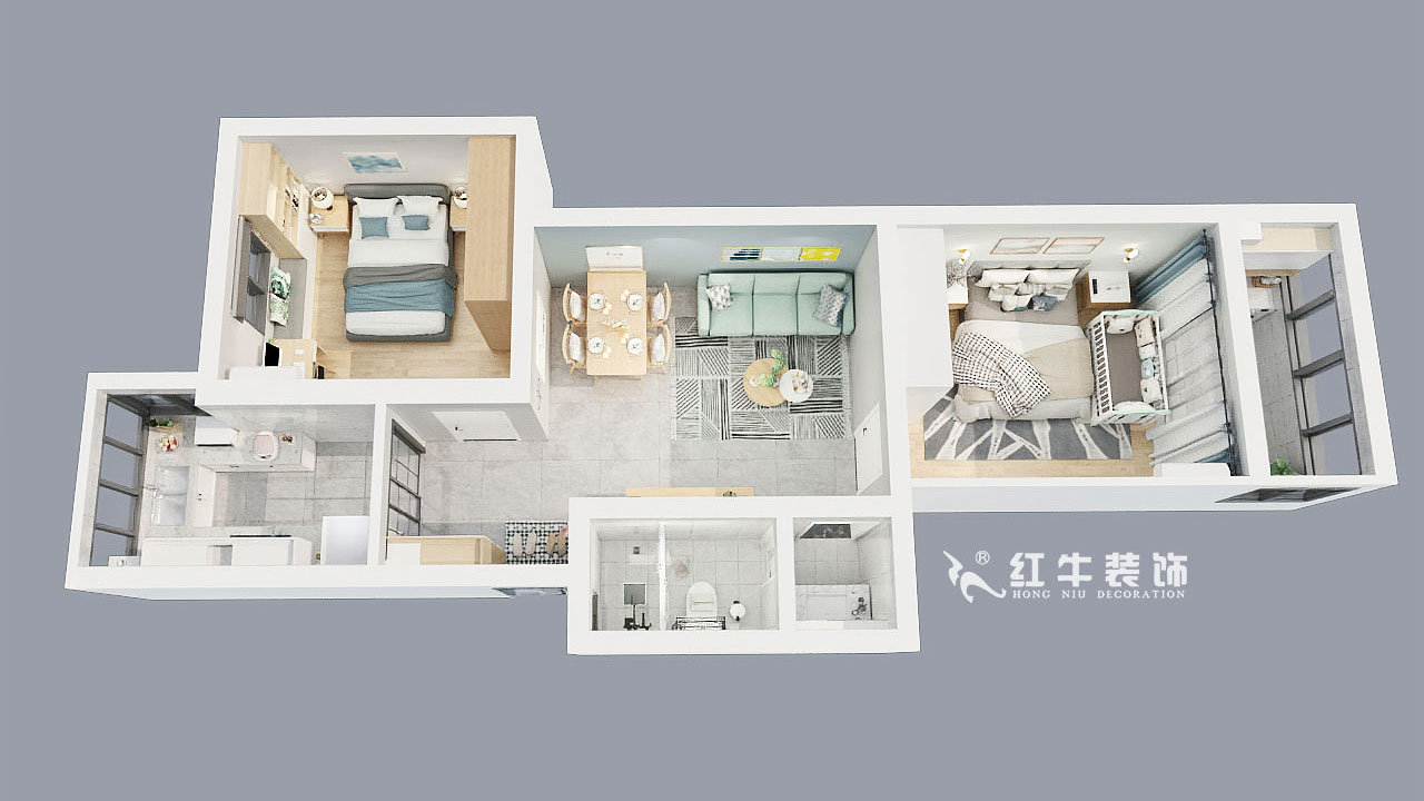 孟憲濤_寧工新寓143-201-70㎡-現(xiàn)代北歐_鳥瞰圖+logo