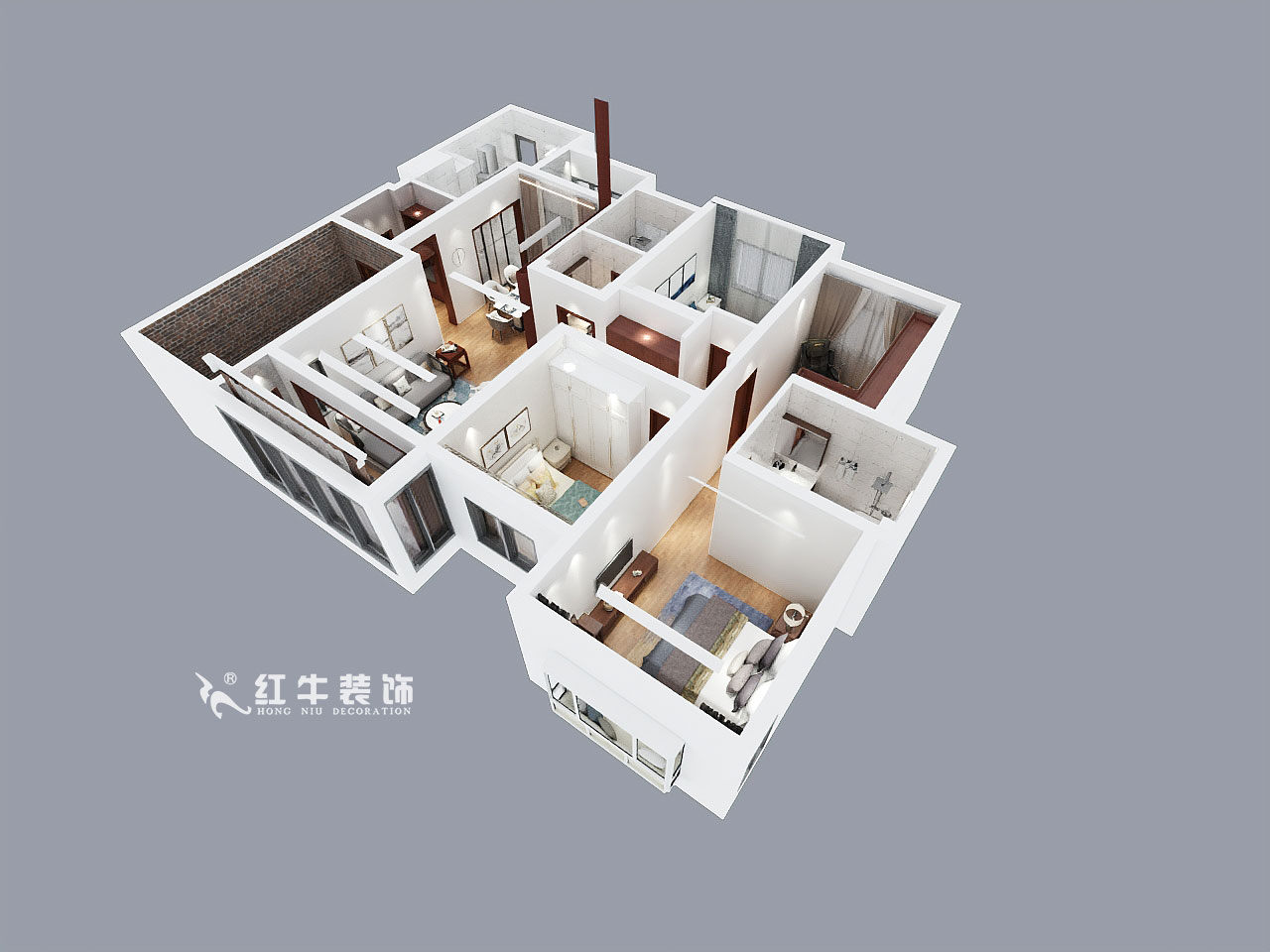 郭志成_鐘鼎山莊17-501-150㎡-新中式風(fēng)格_鳥瞰圖+logo