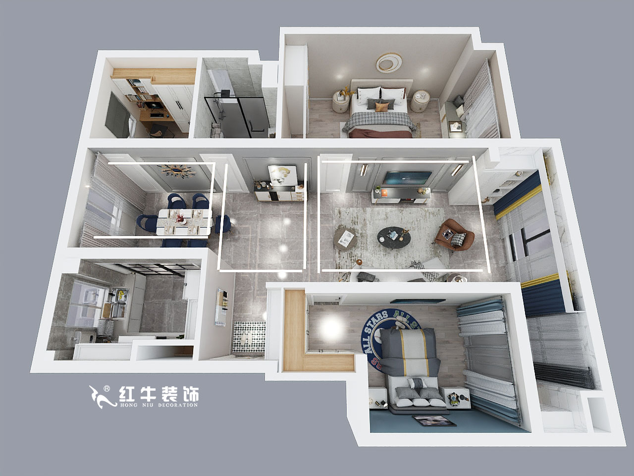 顧娟_金地都會(huì)意境118㎡現(xiàn)代風(fēng)格--弧形沙發(fā)設(shè)計(jì)，獨(dú)特有創(chuàng)意！02鳥瞰圖