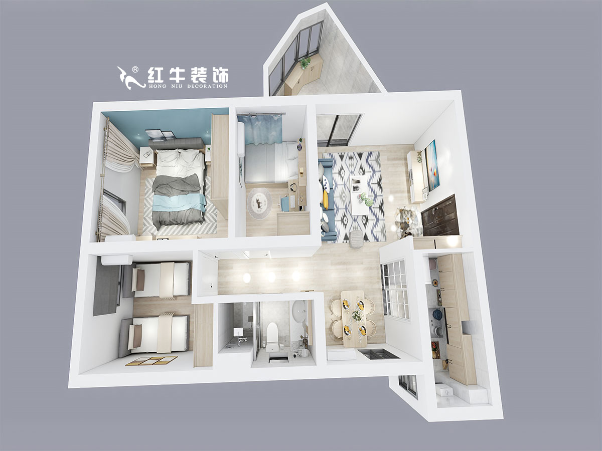 劉小勇_南灣營(yíng)寧康苑38-303-90㎡-現(xiàn)代簡(jiǎn)約風(fēng)格_鳥瞰圖