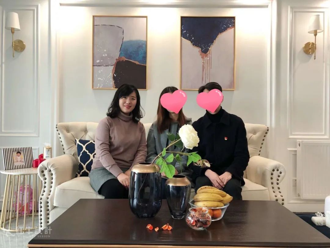 85后夫婦的美式輕奢家，起名“海藍之謎”！01設計師與業(yè)主的合照