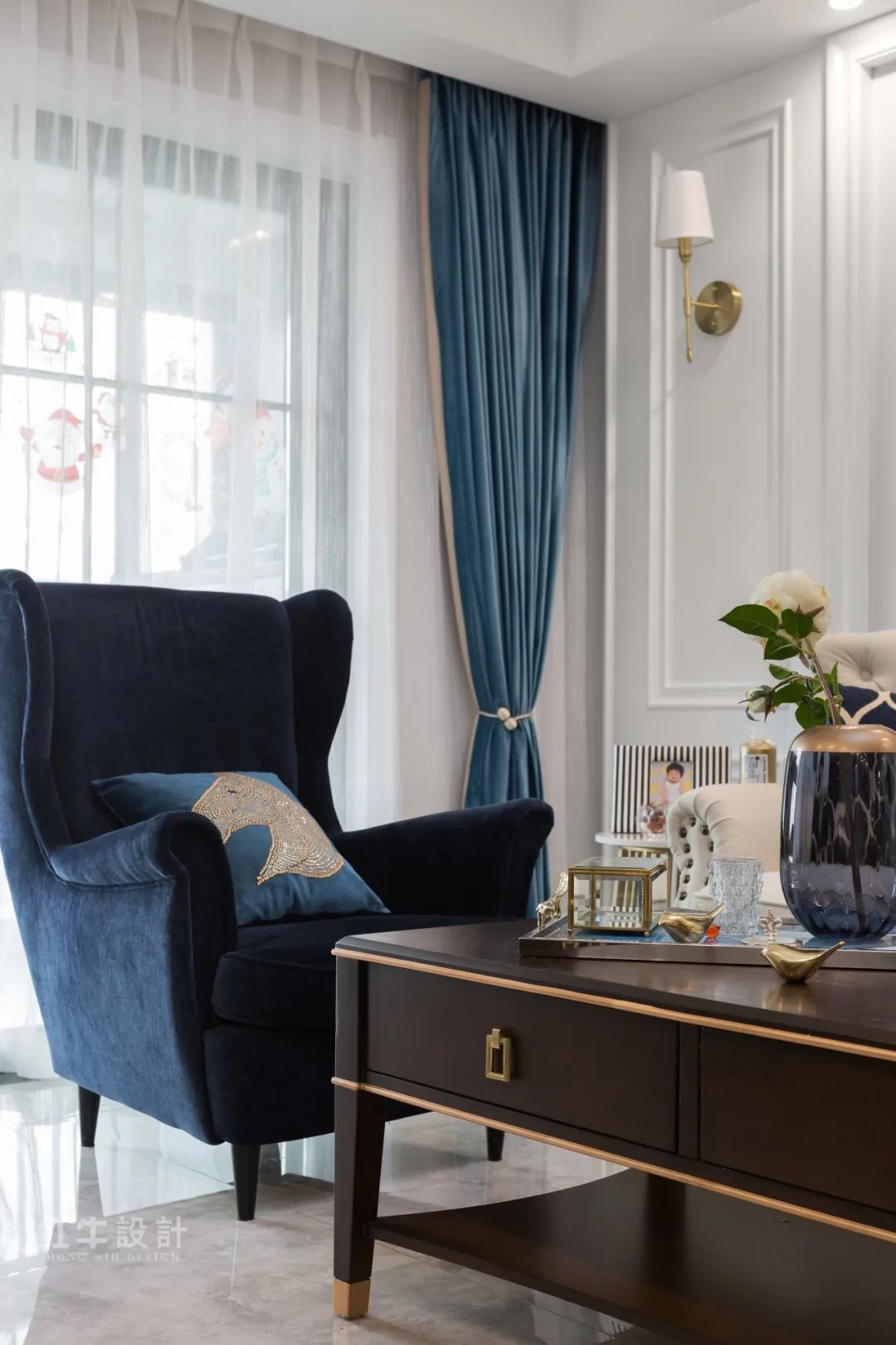 85后夫婦的美式輕奢家，起名“海藍之謎”！07客廳