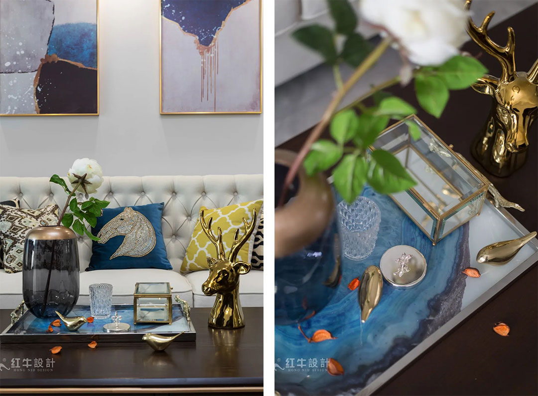 85后夫婦的美式輕奢家，起名“海藍之謎”！08客廳+09客廳