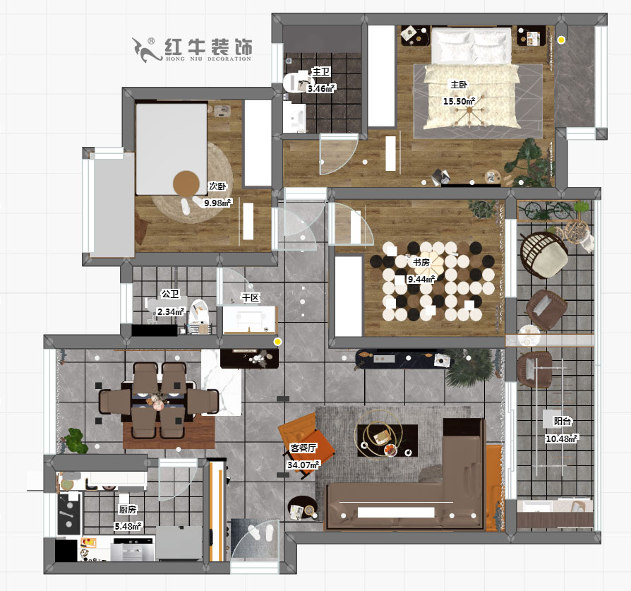 吳波_萊蒙水榭陽光10-1-901-107㎡-現(xiàn)代輕奢風格_3室2廳2衛(wèi)(老房裝修)_成品家¥168676_全包16