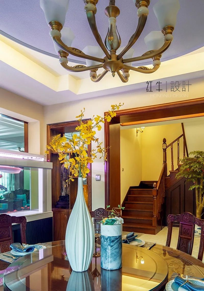 吳波_紅牛設(shè)計 · 大宅--280㎡ · 中式古典風(fēng)格 · 湯山東湖麗島05