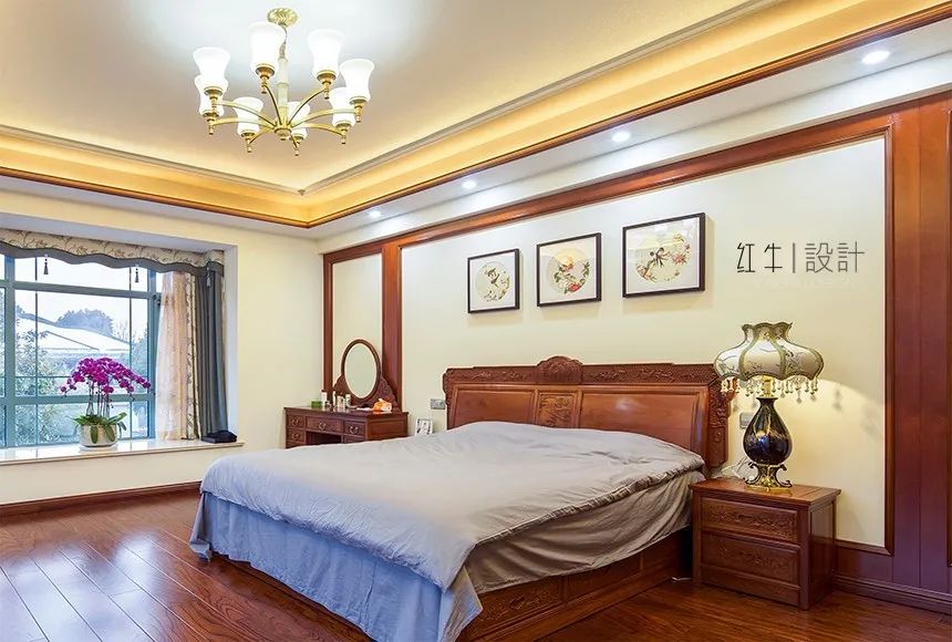 吳波_紅牛設(shè)計 · 大宅--280㎡ · 中式古典風(fēng)格 · 湯山東湖麗島12