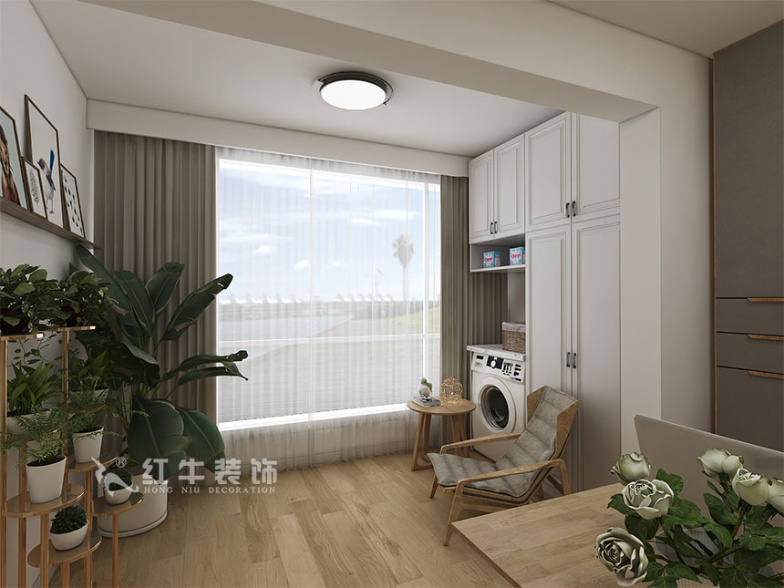 魏利利_津橋華府82㎡現(xiàn)代簡(jiǎn)約｜顛覆傳統(tǒng)客廳，即是休閑書(shū)吧又是影院06陽(yáng)臺(tái)