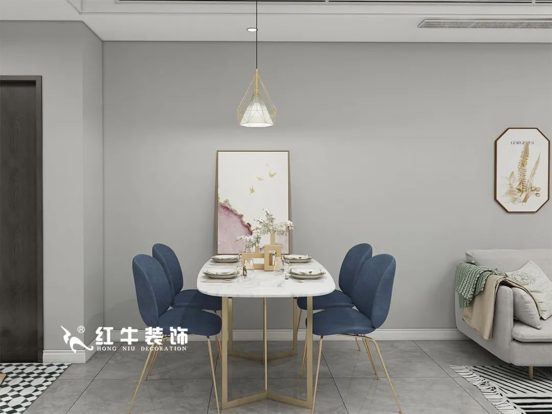 劉萍萍_仙龍灣山莊90㎡輕奢風(fēng)格｜加入一點(diǎn)金屬線條，這個家高級又溫柔！04