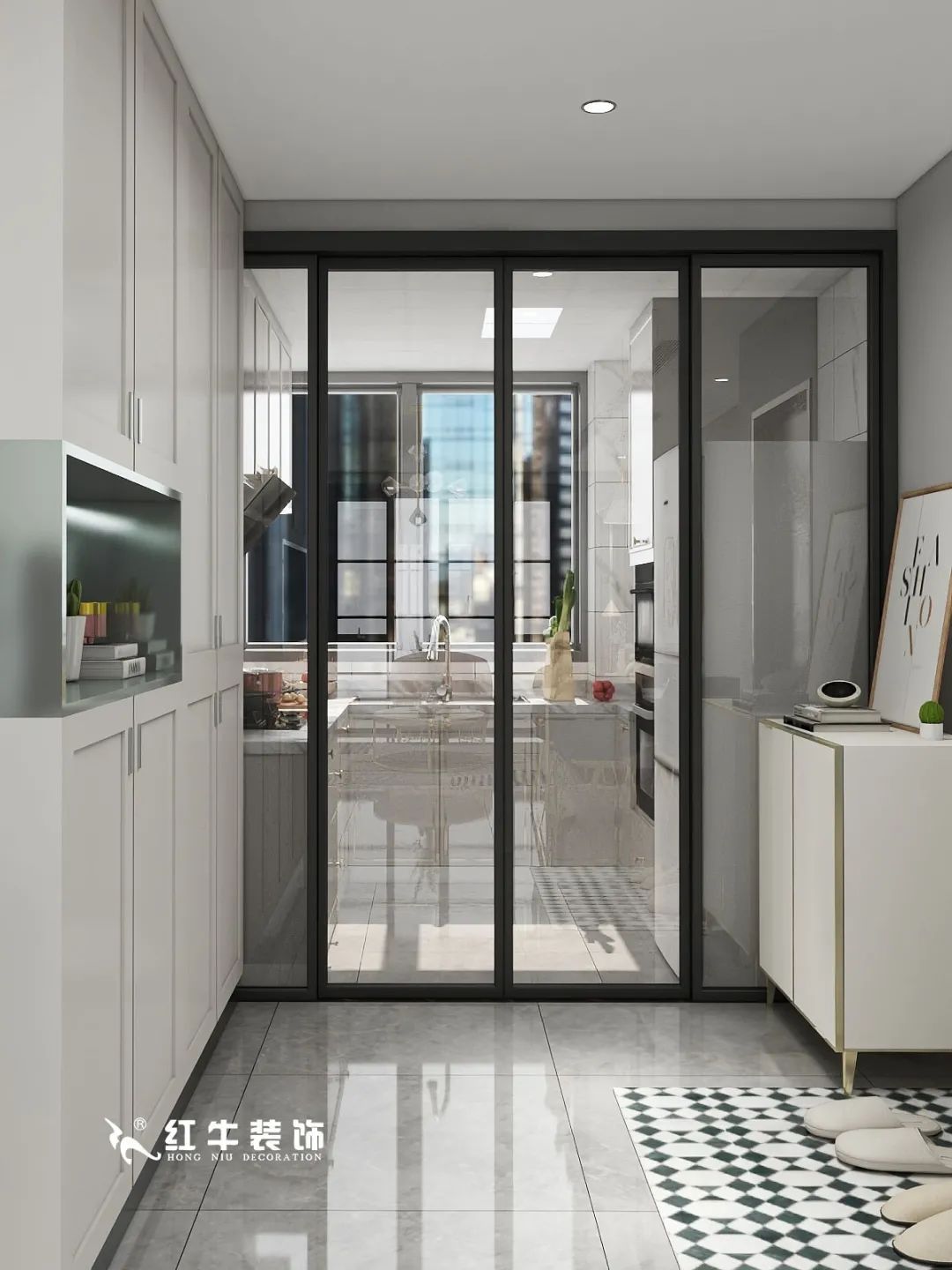 劉萍萍_仙龍灣山莊90㎡輕奢風(fēng)格｜加入一點(diǎn)金屬線條，這個家高級又溫柔！06