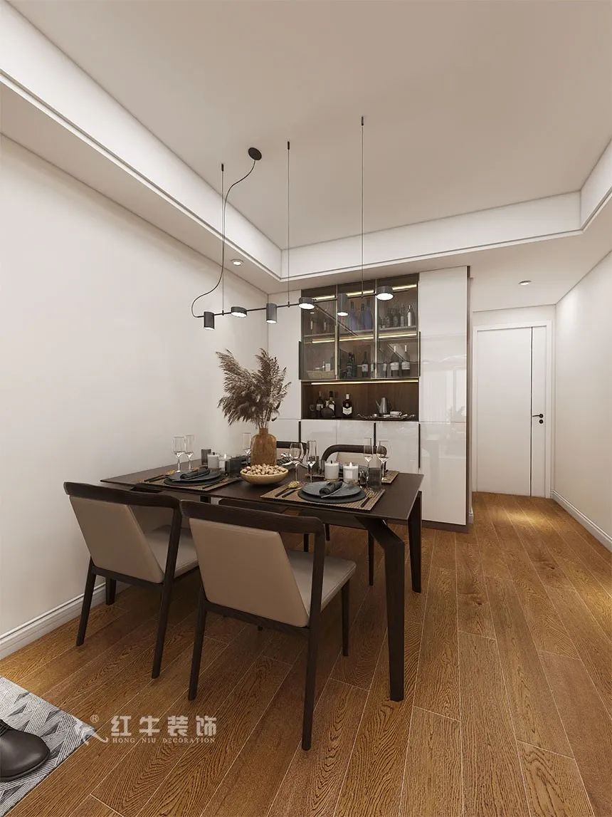 沙發(fā)不要靠墻，這樣設(shè)計(jì)才夠別致?。櫨阓東城水岸115㎡現(xiàn)代風(fēng)格_3室2廳1衛(wèi)_舊房裝修_全包17萬）09