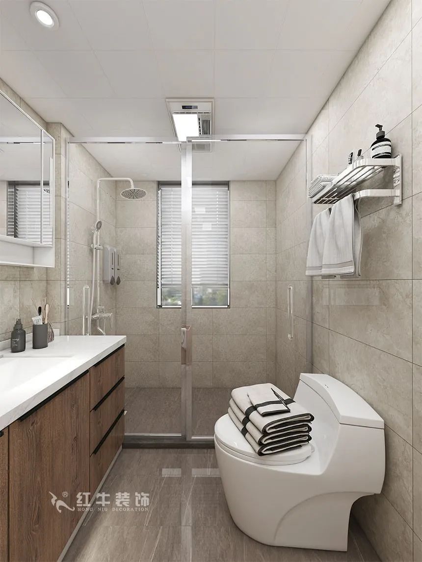 沙發(fā)不要靠墻，這樣設(shè)計(jì)才夠別致?。櫨阓東城水岸115㎡現(xiàn)代風(fēng)格_3室2廳1衛(wèi)_舊房裝修_全包17萬）15