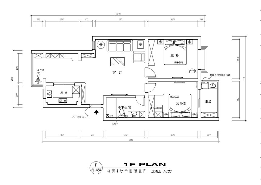 魏明花_標(biāo)營4號17-2-203-94㎡-現(xiàn)代簡約風(fēng)格_2室2廳1衛(wèi)(二手房裝修)_成品家¥134154_全包13