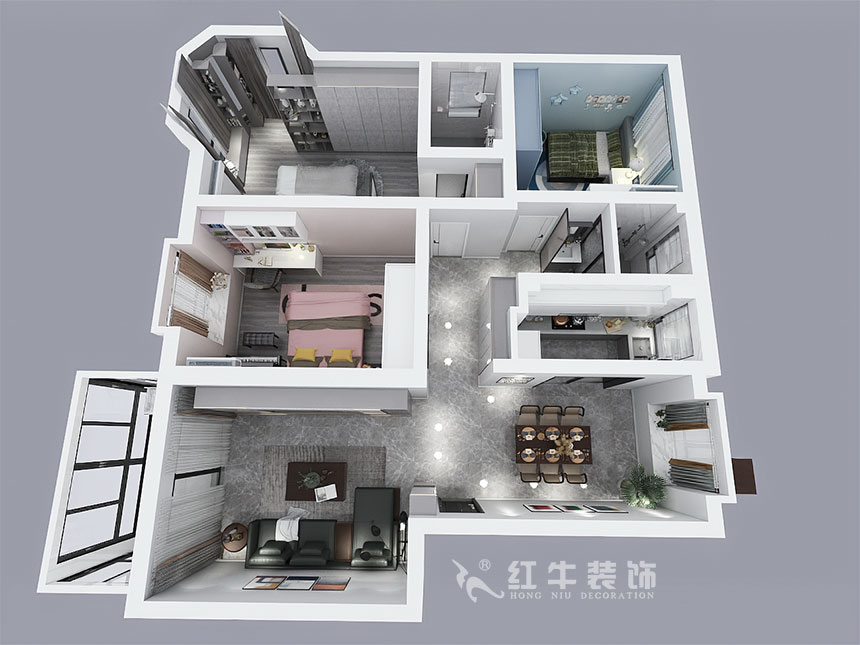 吳波_陽光雅居9-306-119㎡-現(xiàn)代風(fēng)格_3室2廳2衛(wèi)(舊房裝修)_成品家¥165860_全包16