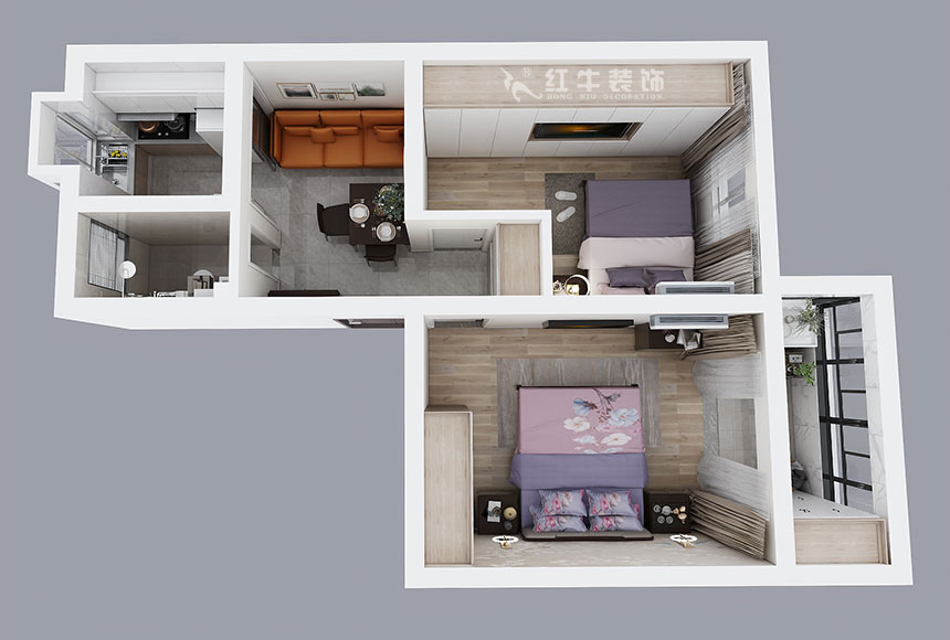 朱明琪|龍蟠中路484-202-56㎡-現(xiàn)代風(fēng)格|2室1廳1衛(wèi)|老房裝修|定制家¥85969|全包9萬|00_04鳥瞰圖