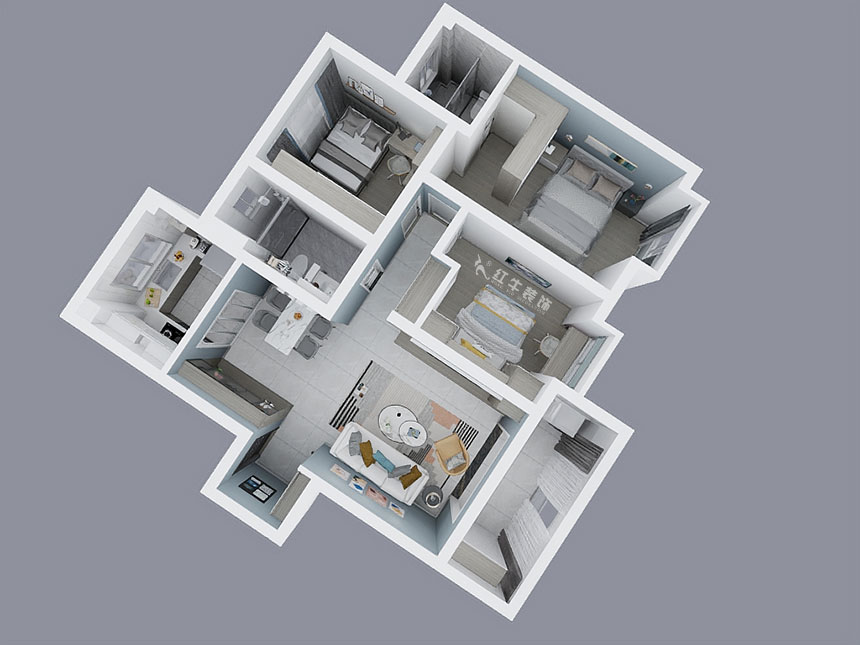 陸利民|印悅府6-2201-110㎡-現(xiàn)代風(fēng)格|3室2廳2衛(wèi)|新房裝修|成品家¥157000|全包15