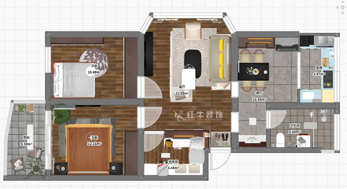 朱彥|龍?bào)椿ㄔ?-5-302-86㎡-簡約風(fēng)格|3室2廳1衛(wèi)|老房裝修|定制家¥97500|全包10萬|00_03彩平圖