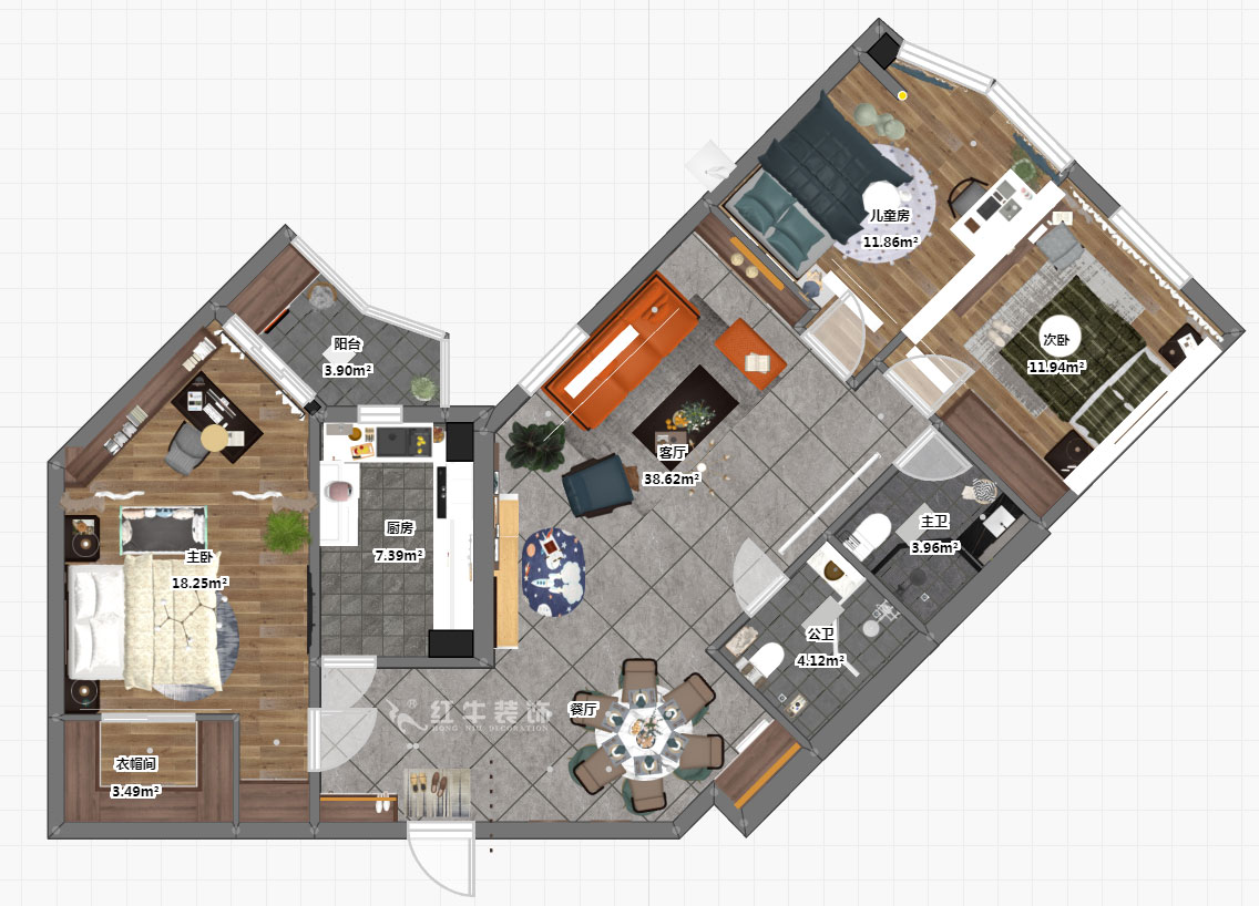 劉小勇|豐匯大廈1202-138㎡-現(xiàn)代風格|3室2廳2衛(wèi)|老房裝修|定制家¥196000|全包19