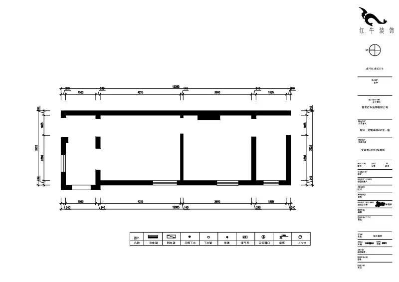 朱明琪|文昌宮6-101-45㎡-現(xiàn)代簡約風(fēng)格|1室1廳1衛(wèi)|老房裝修|定制家¥84206|全包9萬|00_01原始結(jié)構(gòu)圖