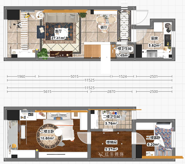 朱彥|萬科金色里程8-706-70㎡-簡歐風(fēng)格|復(fù)式35+35㎡|2室2廳1衛(wèi)|定制家¥120000|全包12萬|00_05彩平圖