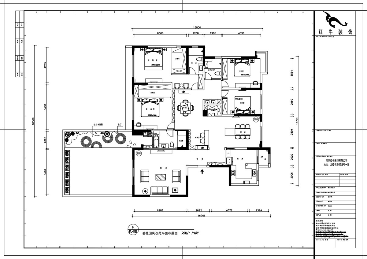 魏明花|碧桂園鳳雅苑9-1004-260㎡-現(xiàn)代簡(jiǎn)約風(fēng)格|4室3廳3衛(wèi)|毛坯房裝修|定制家¥368533|全包36萬(wàn)|00_02平面布置圖