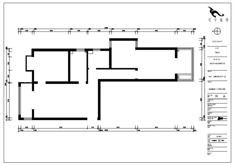 朱明琪|御道嘉庭8-1105-109㎡-現(xiàn)代簡約風(fēng)格|3室2廳1衛(wèi)|新房裝修|定制家¥155777|全包15萬|00_01原始結(jié)構(gòu)圖