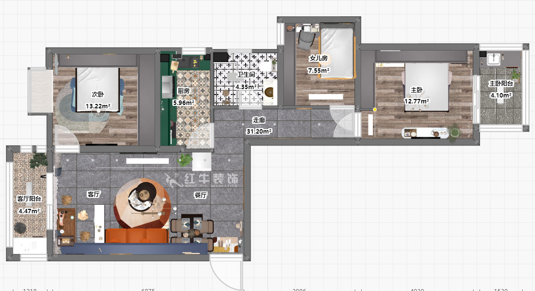 朱明琪|御道嘉庭8-1105-109㎡-現(xiàn)代簡約風(fēng)格|3室2廳1衛(wèi)|新房裝修|定制家¥155777|全包15萬|00_03平面彩圖