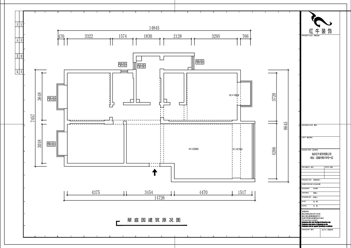 【實(shí)景案例】魏明花|金輪翠庭園6-3-301-135㎡-極簡(jiǎn)主義風(fēng)格|3室2廳2衛(wèi)|二手房裝修|定制家¥184100|全包18萬(wàn)|00_01建筑原況圖