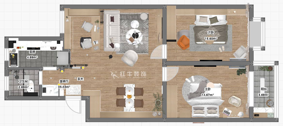 顧娟|愛達花園紫藤園6-18-401-96㎡-北歐風格|3室2廳1衛(wèi)|舊房裝修|定制家¥121200|全包12