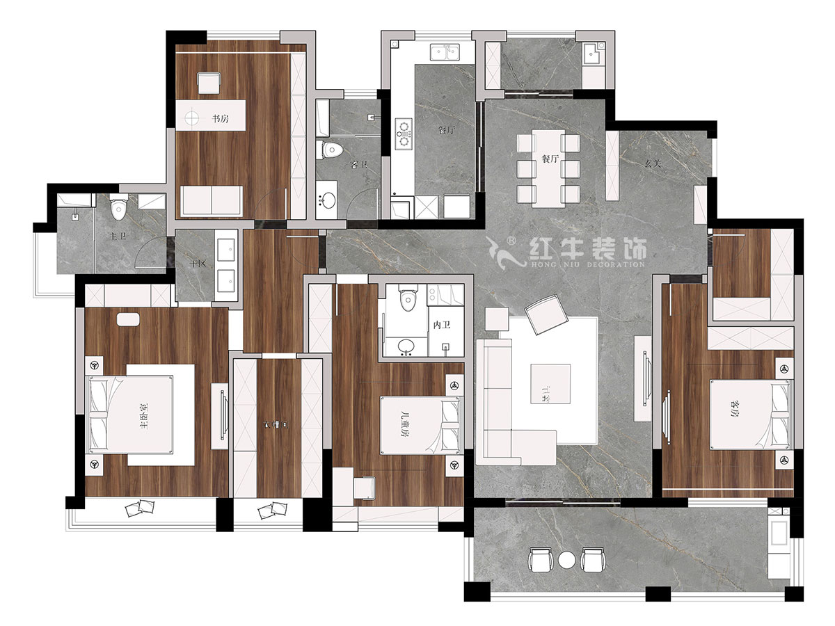 【實景案例】陸利民|天瓏灣150-1603-240㎡-現(xiàn)代輕奢風(fēng)格|4室2廳3衛(wèi)|定制家¥338430|全包40萬|00_02彩平圖