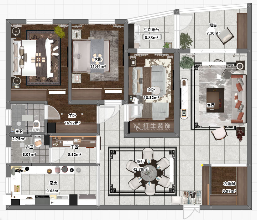 劉小勇|新大都廣場乙棟21D-150㎡-現(xiàn)代中式風(fēng)格|3室2廳2衛(wèi)|老房裝修|定制家¥219000|全包22