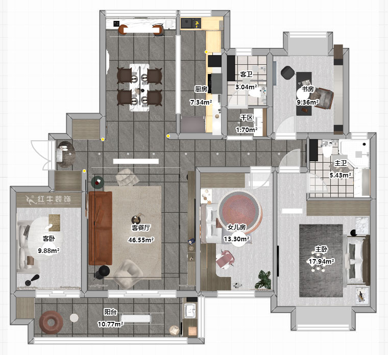 劉萍萍|和熙臻苑4-2-2201-158㎡-簡約風(fēng)格|4室2廳2衛(wèi)|老房裝修|定制家¥155466|全包23