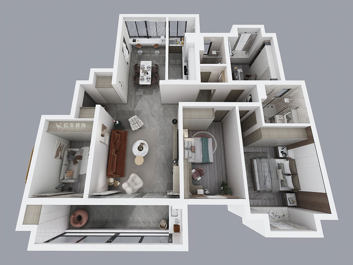 劉萍萍|和熙臻苑4-2-2201-158㎡-簡約風(fēng)格|4室2廳2衛(wèi)|老房裝修|定制家¥155466|全包23