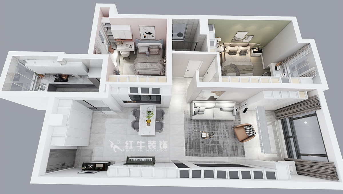 顧娟|中海塞納麗舍東苑9-2-803-105㎡-現(xiàn)代簡(jiǎn)約風(fēng)格|2室2廳1衛(wèi)|舊房裝修|定制家|全包14