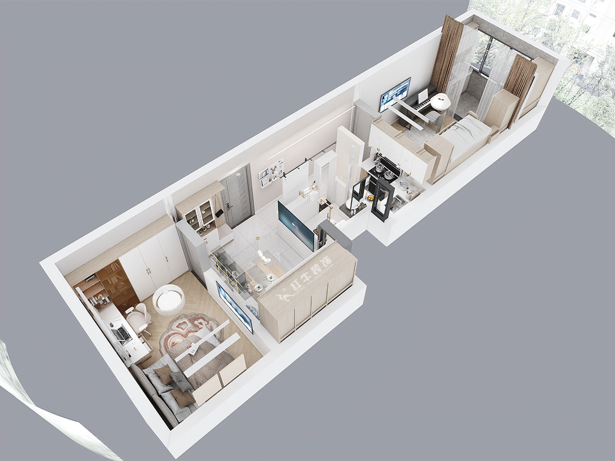 朱明琪|沙塘園11號(hào)609-60㎡-現(xiàn)代簡(jiǎn)約風(fēng)格|2室1廳1衛(wèi)|老房翻新|定制家|全包11萬(wàn)|00_05鳥瞰圖