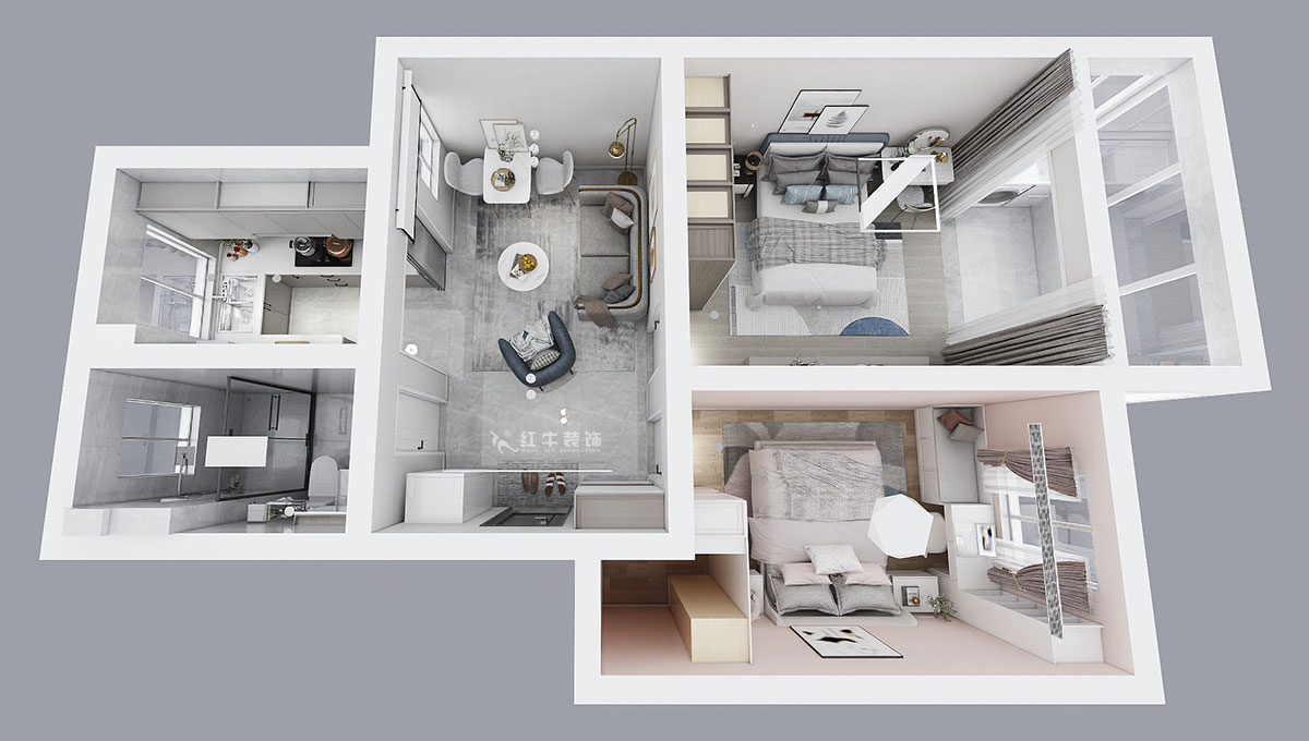 顧娟|白馬山莊3-2-602-65㎡-現(xiàn)代風(fēng)格|2室1廳1衛(wèi)|舊房裝修|定制家|全包11